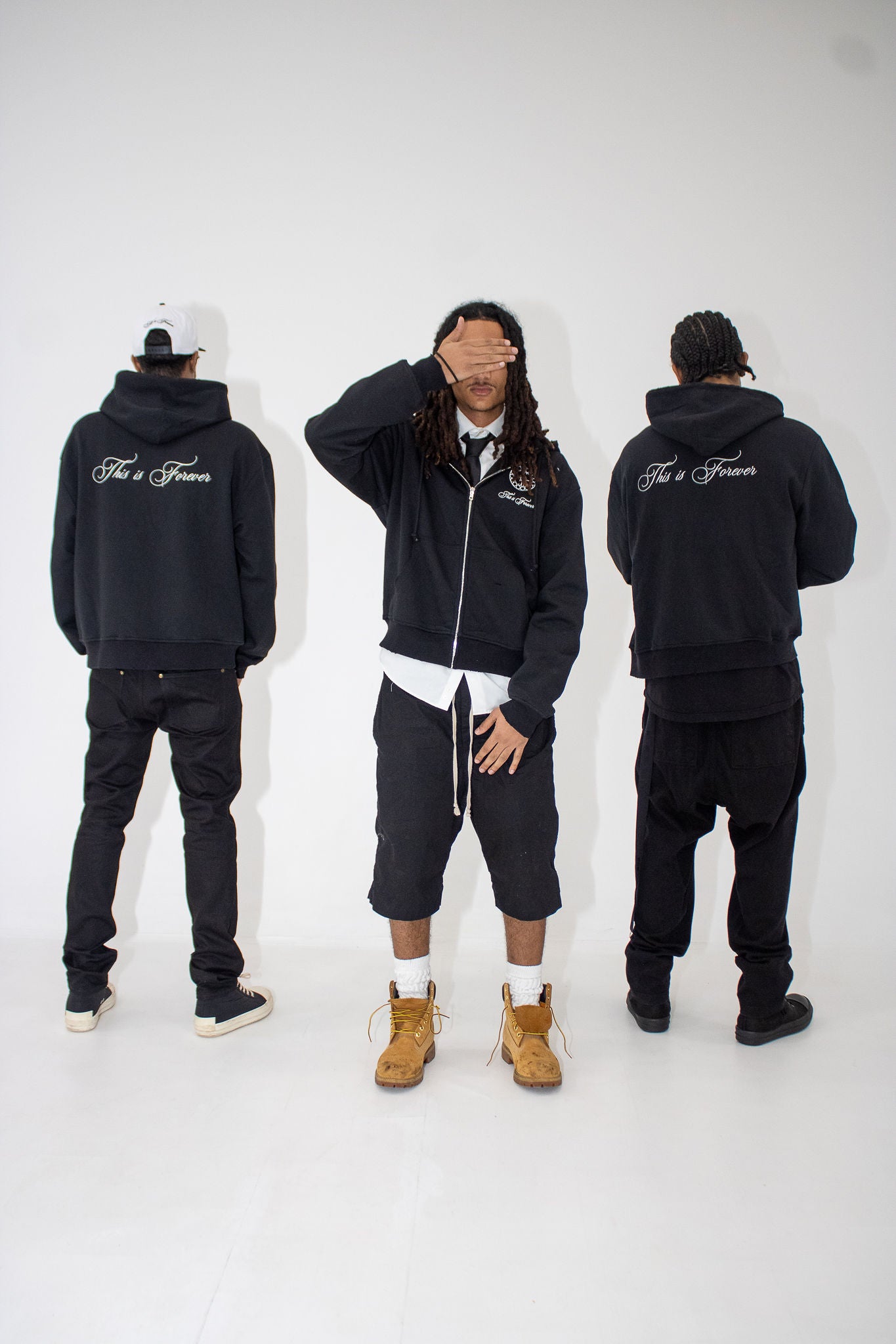 Black "This is Forever" Zip-up Hoodie