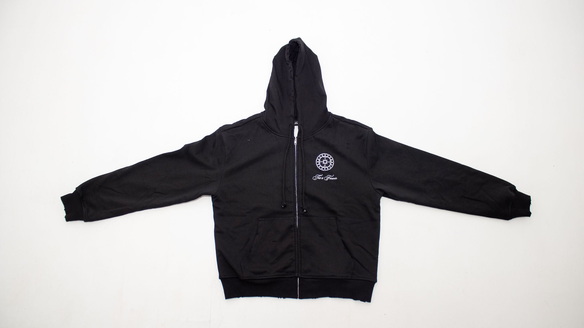 Black "This is Forever" Zip-up Hoodie