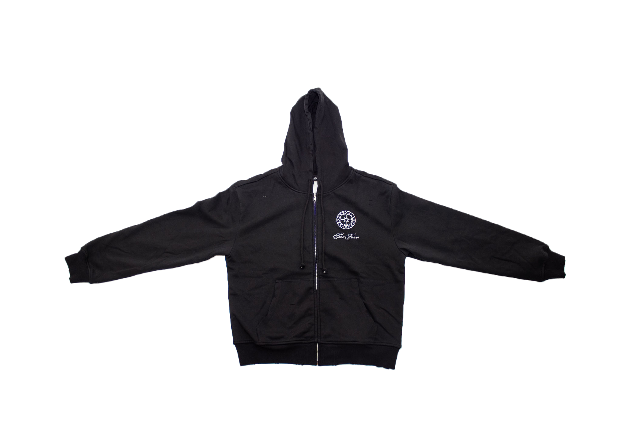 Black "This is Forever" Zip-up Hoodie